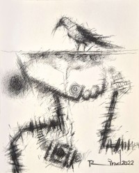 A. S. Rind, 22 x 28 Inch, Charcoal On Paper, Figurative Painting, AC-ASR-747